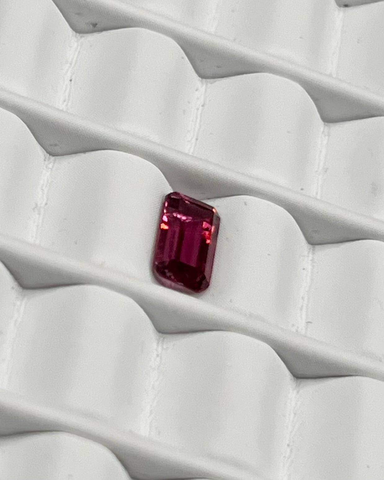 0.75ct Emerald Cut Red Garnet RGT005
