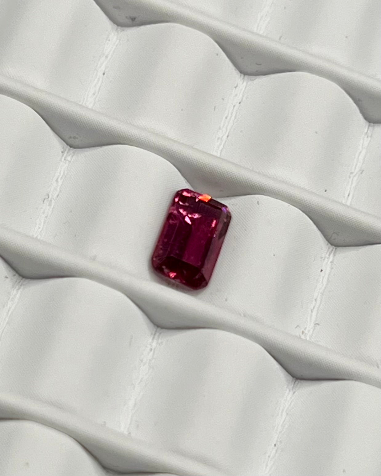 0.75ct Emerald Cut Red Garnet RGT005