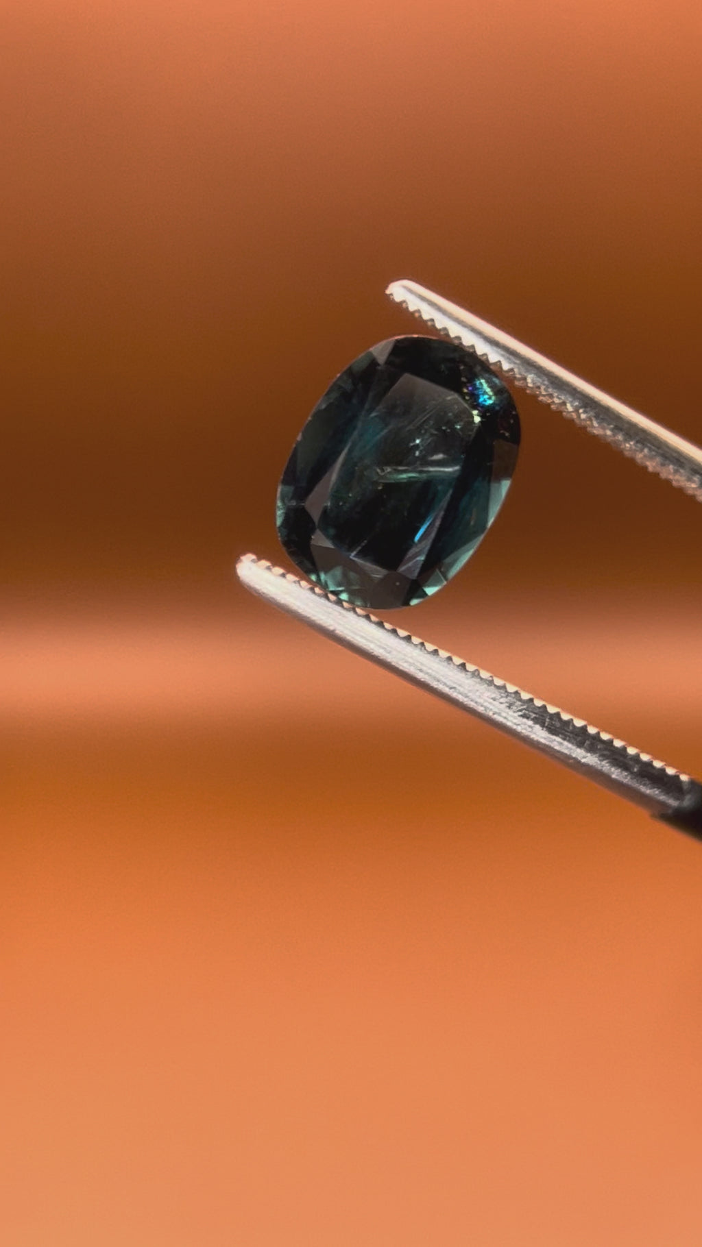 Natural Indicolite Tourmaline, 1.75ct Cushion